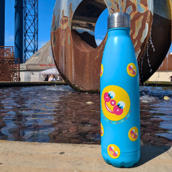 Mr Funshine Face Blue Bottle