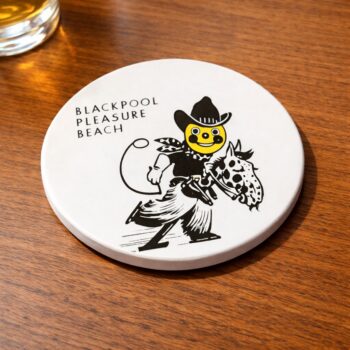 Cowboy Funshine - White Coaster