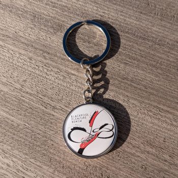 Vintage Rollercoaster - White Keyring