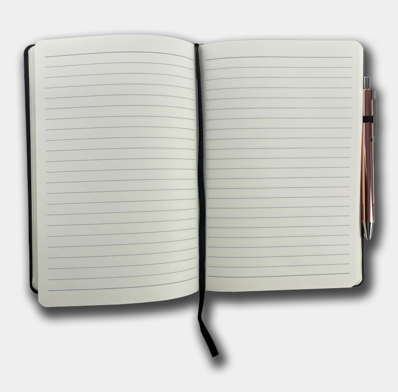 Valhalla A5 Gold Foil Notebook with pen 001