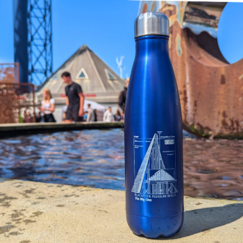 Big One Blue Metal Bottle