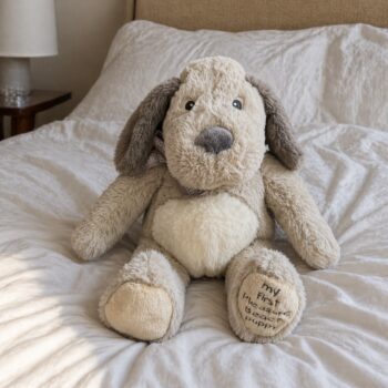 Pleasure Beach Resort Grey Puppy Plush