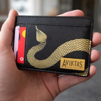 Aviktas Gold Snake Card Holder