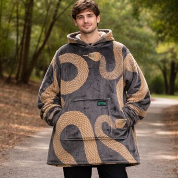 Aviktas Snakeskin Multi Colour Sherpa Hoodie