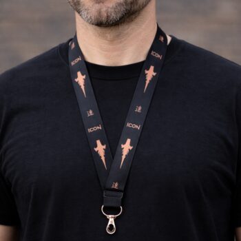 ICON BLACK & COPPER LANYARD