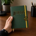 Aviktas A6 Green Notebook With Gold Pen