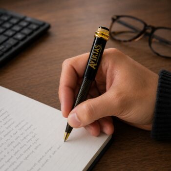 Aviktas Metal Ball Pen Black Gold
