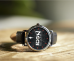 Icon Watch Black Leather Strap
