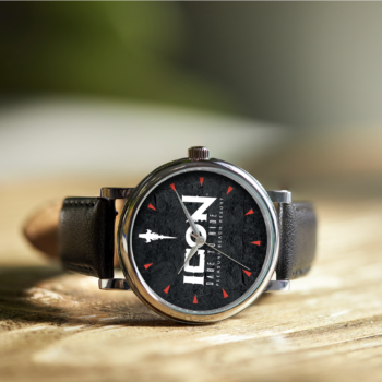 Icon Watch Black Leather Strap