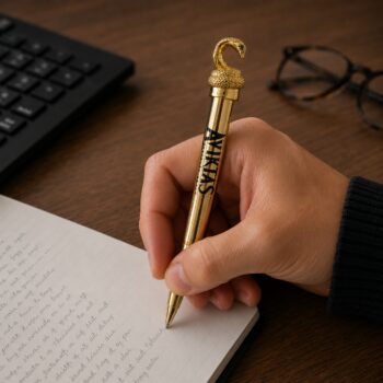 Aviktas Snake Topper Pen Gold