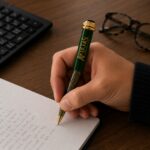 Aviktas Metal Ball Pen Green Gold