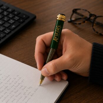 Aviktas Metal Ball Pen Green Gold