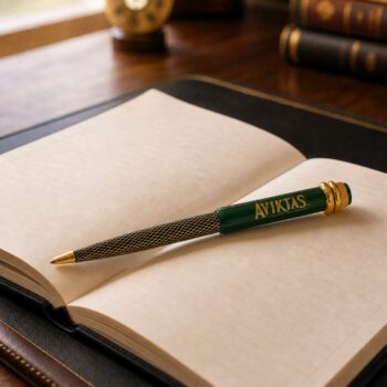 Aviktas Metal Ball Pen Green Gold