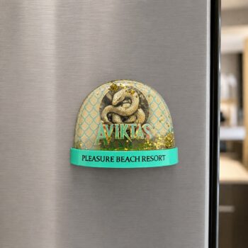 Aviktas Logo Snowglobe Magnet