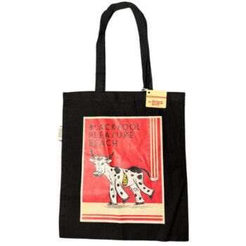 Funshine Cow Black Tote Bag