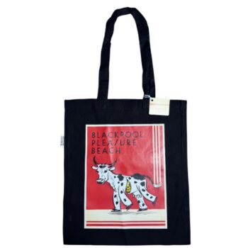 Funshine Cow Black Tote Bag