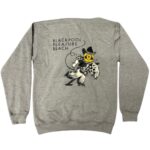 Vintage cowboy print on gray hoodie (1)